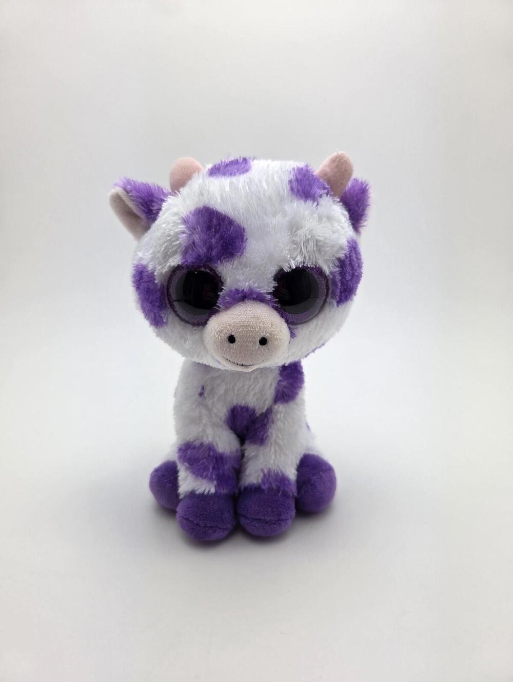 Ty Beanie Boo “Ethel” the Purple Cow - No Hang Tag (6 inch)